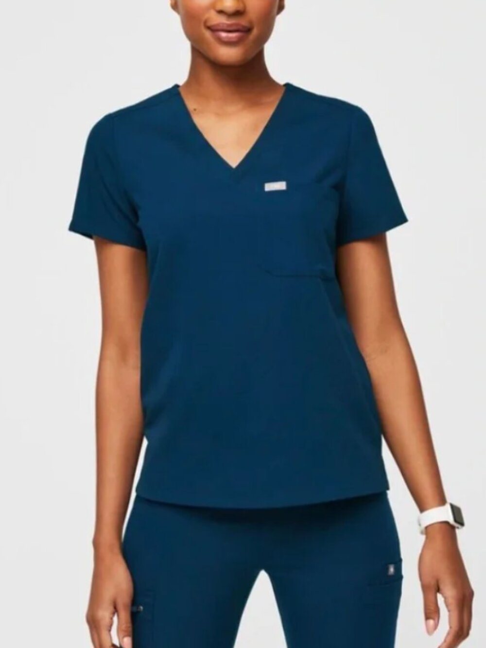 FIGS Catarina One-Pocket Scrub Top Deep Reef XS